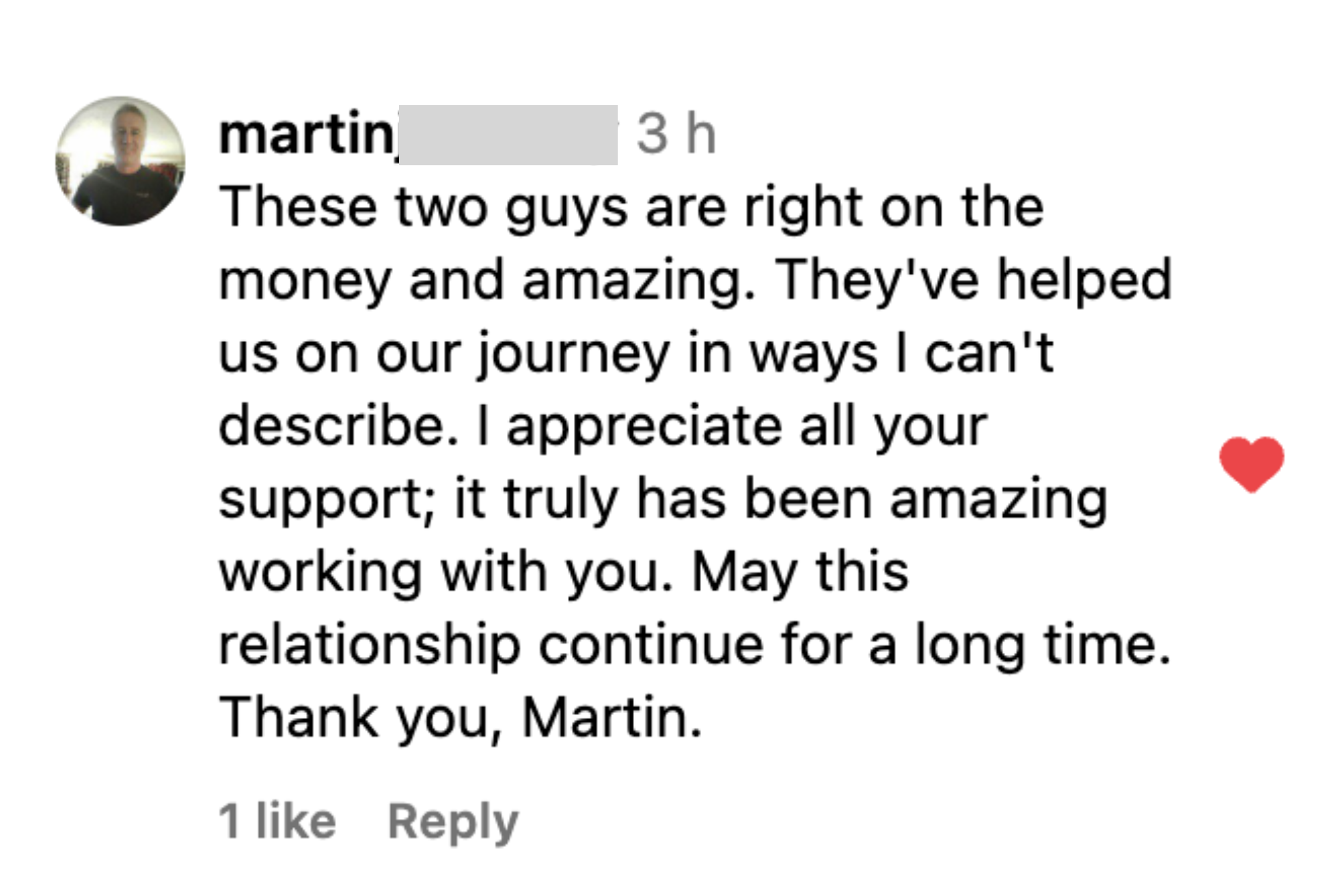 Martin Review testimonial 2 Martin Review testimonial 2