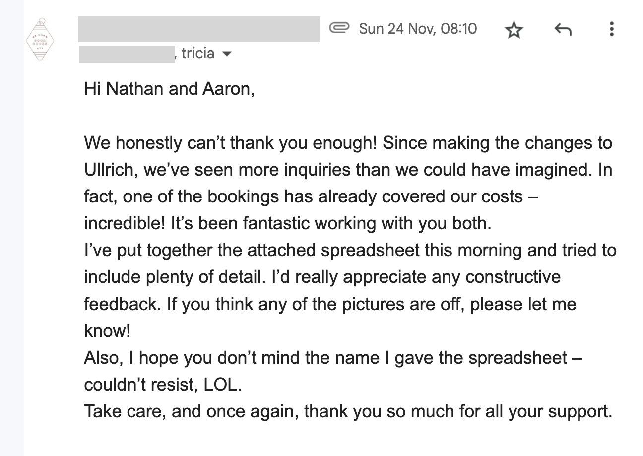 Tricia testimonial Tricia testimonial